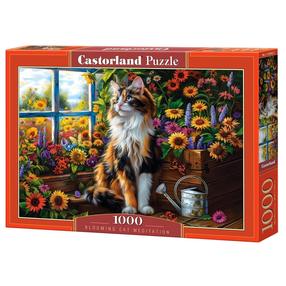 Dėlionė Castorland Blooming Cat Meditation, 47 cm x 68 cm, 1000 vnt., įvairių spalvų