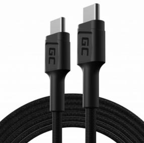 Kabelis Green Cell PowerStream KABGC29, USB Type-C, 200 cm, melna krās.