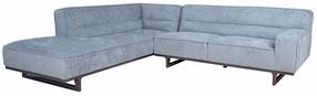 Kampinė sofa Home4you Hasso LC, sidabrinė pilka sp., kairinė, 272 x 240 cm x 79 cm