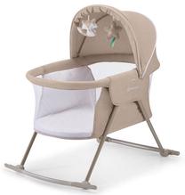 Kelioninis kūdikių lopšys KinderKraft Lovi 88 x 61 cm, smėlio ruda sp.