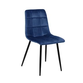 Стул для столовой Home4you Chilli, матовый, темно-синий - navy цв., 55 см x 46 см x 89 см