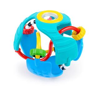 Sensorā bumba Baby Einstein Rattle & Sense, zila krās.