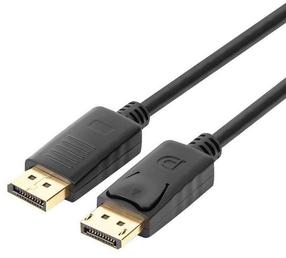 Vads Unitek Displayport / Displayport Display port male, Display port male, 3 m, melna krās.