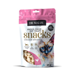 Skanėstas katėms Dr Malou Freeze Dried, vištiena, 0.050 kg