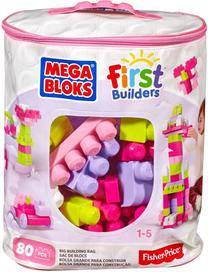Konstruktorius Mattel Mega Bloks Didelis statybinių kaladėlių maišas DCH62, 80 vnt.