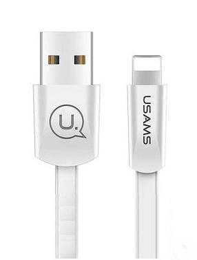 Juhe Usams SJ199IP02, Lightning/USB male, 120 cm, valge v.