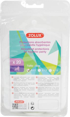 Palutė šunims Zolux Sanitary Pads 477218, 4/5, 20 vnt. balta sp.