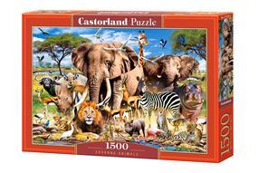 Dėlionė Castorland Savanna Animals 151950, 47 cm x 68 cm, 1500 vnt., įvairių spalvų