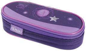 Penālis Herlitz Space Girl, 21.5 cm x 9.5 cm, violeta krās.