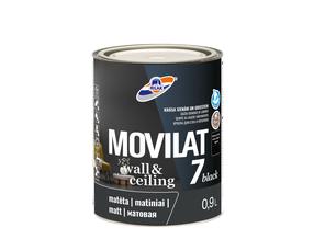 Краска для стен Rilak Movilat 7, черный цв., 0.9 л