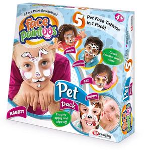 Loovkomplekt Interplay Face Paintoos Pet Pack, mitmevärviline