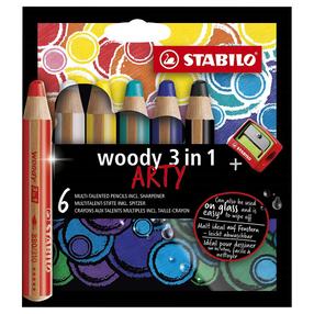 Värvipliiatsid Stabilo Woody 3 in 1, 7 tk