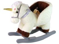 Supamas arkliukas Lean Toys Unicorn, pliušas, balta sp.