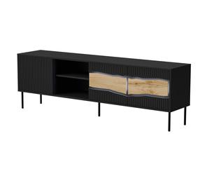 TV skapītis Cama Meble Inserto LED, ozola krās./melns krās., 40 cm x 190 cm x 61.5 cm