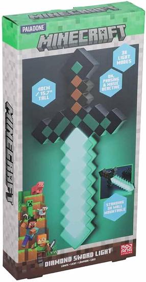 Lampa Paladone Minecraft - Diamond Sword, zaļa krās.