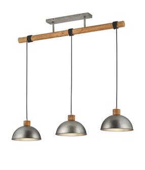 Valgusti rippuv Trio Delhi 303400367, E27, 3 x 42 W, hall v. / pruun v.