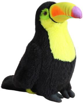 Pliušinis žaislas papūgos Lean Toys Toucan, geltona sp., 20 cm