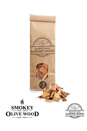 Koka skaidas Smokey Olive Wood Almond, mandeļu koks, 0.5 l, brūna krās.