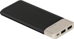 Lādētājs-akumulators (Power bank) Platinet Leather, 11000 mAh, melna krās.