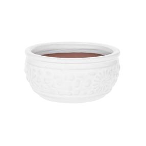 Lillepott Domoletti GG.6689.016 CL.GI.158, keraamiline/savi, Ø 16 cm, valge v.