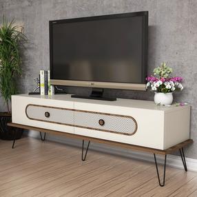 TV staliukas Kalune Design Ekol, kreminė sp., 40 cm x 145 cm x 45 cm