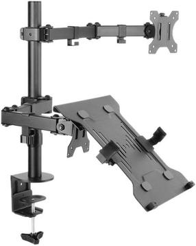 Nešiojamo kompiuterio ir monitoriaus stalinis laikiklis ART L-24, 13-32", 8 kg