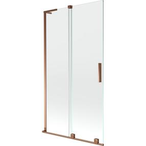 Dušo sienelė Mexen Velar L, 100 cm x 150 cm, rausvojo aukso sp./skaidri sp./grūdintas