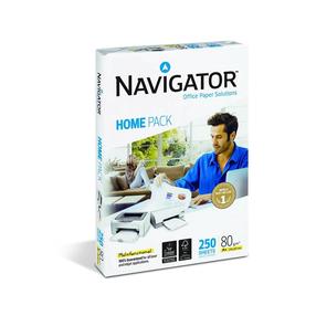 Ofisa papīrs Navigator Home Pack, A4, 80 g/m², balta krās., 21 cm x 29.7 cm, 250 lapu gab.