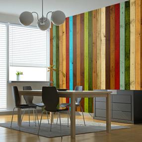 Fototapetas Artgeist Wooden Rainbow XXLFTNT1584SAM, 231 cm x 294 cm