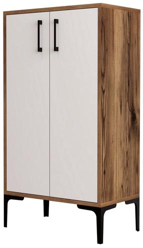 Batų spintelė Kalune Design Prag 845HCT4108, balta sp., 35 cm x 60 cm x 111 cm