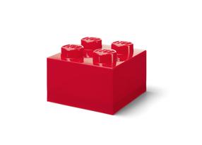 Uzglabāšanas kaste ar vāku LEGO® Brick, sarkana krās., 25 x 25 x 19 cm