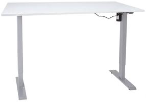 Datorgalds regulējams augstums Home4you Ergo 1-Motor, 140 cm x 80 cm, 71 - 121 cm, balta krās./pelēka krās.