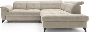 Kampinė sofa Inferne Aura 18, smėlio sp., dešininė, 297 x 210 cm x 107 cm