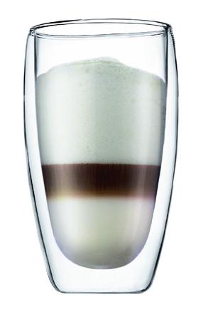 Dubultā stikla glāzes komplekts Zyle Latte Coffee, caurspīdīga krās., 0.44 l