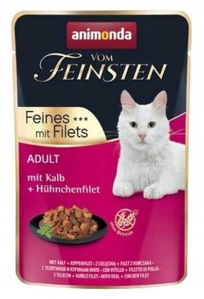 Šlapias kačių maistas Animonda Vom Feinsten Veal & Chicken Filet, vištiena/veršiena, 0.085 kg