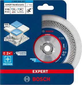 Алмазный диск Bosch Expert X-Lock, 115 мм x 22.23 мм