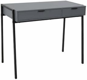 Rašomasis stalas su stalčiais Akord Furniture Factory Zentia, 100 cm x 45 cm, 80.5 cm, grafito sp./juoda sp.