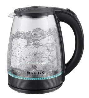 Электрический чайник Brock WK 2403, 1.8 л, прозрачный цв./черный цв.