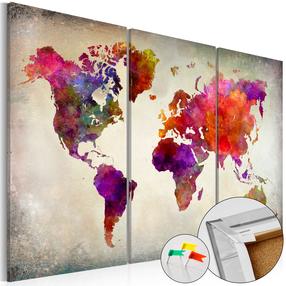 Kamštinė reprodukcija Artgeist Mosaic Of Colours Pinnwand254, 120 cm x 80 cm