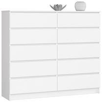 Komoda Akord K140, balta sp., 121 cm x 138 cm x 40 cm