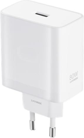 Telefona lādētājs OnePlus SUPERVOOC, USB, balta krās., 80 W