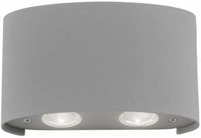 Õue seinavalgusti Paul Neuhaus Carlo, 3W, LED, IP54, hall v., 3.7 cm x 8 cm