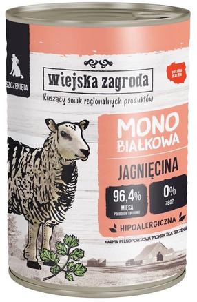 Šlapias šunų maistas Wiejska Zagroda Monoprotein Lamb, ėriena, 0.4 kg