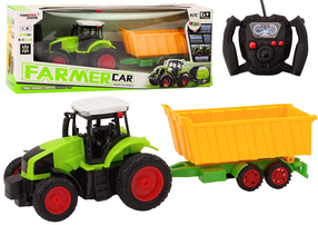  Rc трактор Lean Toys Farmer, 1:16, зеленый цв./oранжевый цв.