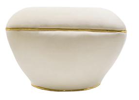 Pufas Kayoom Contessa 125 2OAAR-IVY, aukso sp./smėlio sp., 60 cm x 60 cm x 42.5 cm