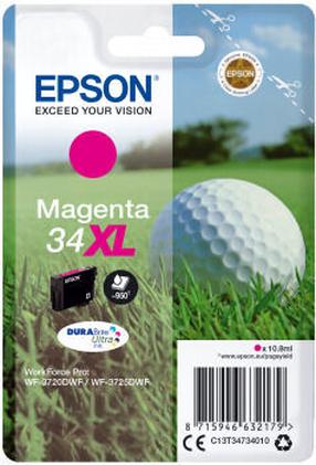 Printera kasetne Epson 34XL, fuksīna (magenta) krās., 10.8 ml