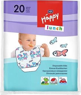 Lācīte zīdainim, vienreizlietojamais Happy 000325, zila krās./balta krās., 20 gab.