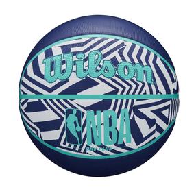 Баскетбольный мяч Wilson NBA Dazzle Camo, 5 размер, синий цв./белый цв.