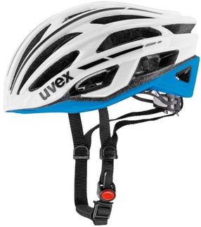 Dviratininkų šalmas universalus Uvex 5 Race, mėlyna sp./balta sp./juoda sp., 52-56 cm