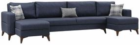 Kampinė sofa - lova Atelier Del Sofa Kristal 730MST1363, antracito sp., 90 x 303 cm x 86 cm